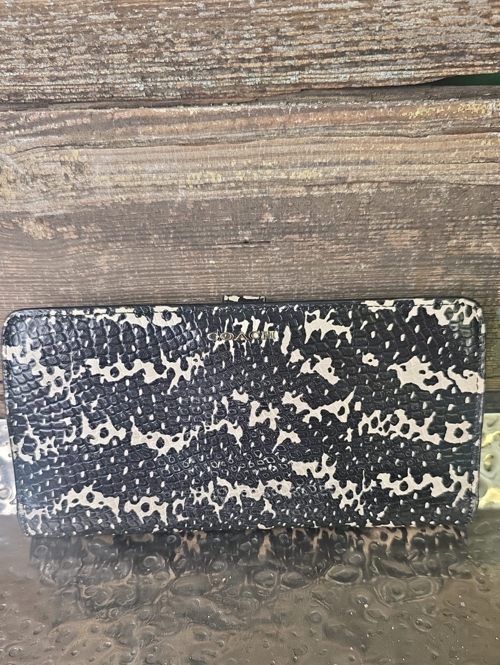 Coach Ltd Ed Exotic Python Leather Wallet